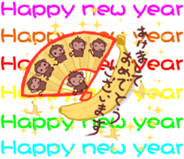 Finger monkeys Japanese-English sticker #9080447