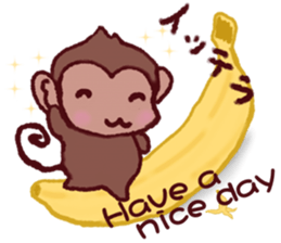 Finger monkeys Japanese-English sticker #9080450