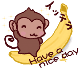Finger monkeys Japanese-English sticker #9080450