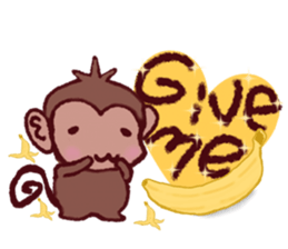Finger monkeys Japanese-English sticker #9080452