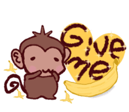 Finger monkeys Japanese-English sticker #9080452
