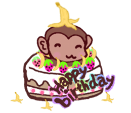 Finger monkeys Japanese-English sticker #9080453