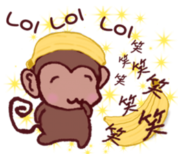 Finger monkeys Japanese-English sticker #9080456