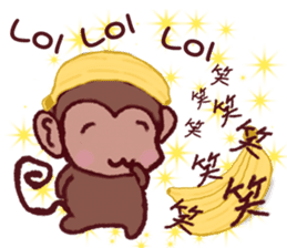 Finger monkeys Japanese-English sticker #9080456