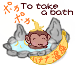 Finger monkeys Japanese-English sticker #9080457