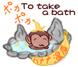 Finger monkeys Japanese-English sticker #9080457
