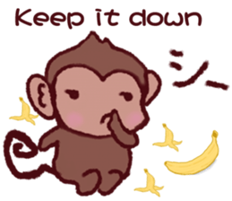 Finger monkeys Japanese-English sticker #9080458