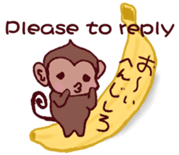Finger monkeys Japanese-English sticker #9080459