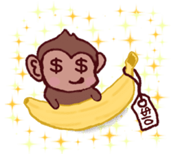 Finger monkeys Japanese-English sticker #9080461