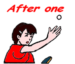 Table tennis girl (english version) sticker #9081264