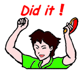 Table tennis girl (english version) sticker #9081273