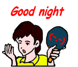 Table tennis girl (english version) sticker #9081278