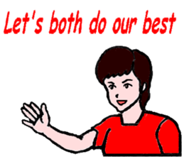 Table tennis girl (english version) sticker #9081283