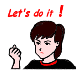 Table tennis girl (english version) sticker #9081284