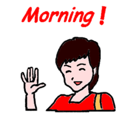 Table tennis girl (english version) sticker #9081286