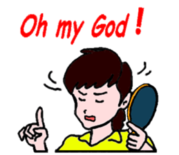 Table tennis girl (english version) sticker #9081289