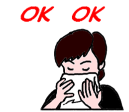 Table tennis girl (english version) sticker #9081290