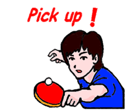 Table tennis girl (english version) sticker #9081291