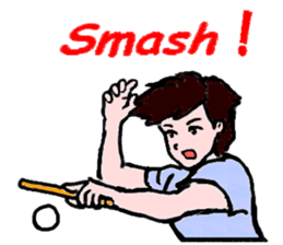 Table tennis girl (english version) sticker #9081295