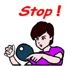 Table tennis girl (english version) sticker #9081297