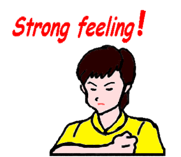 Table tennis girl (english version) sticker #9081298