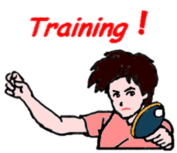 Table tennis girl (english version) sticker #9081301