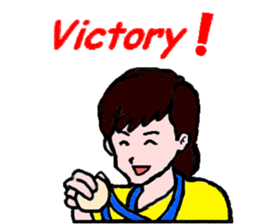 Table tennis girl (english version) sticker #9081302