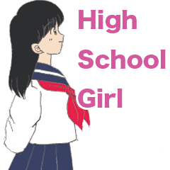 sailor suit japanese school girl sticker