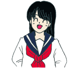 sailor suit japanese school girl sticker sticker #9082667