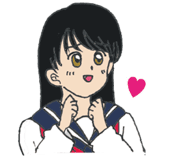 sailor suit japanese school girl sticker sticker #9082670