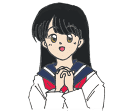 sailor suit japanese school girl sticker sticker #9082671