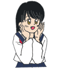 sailor suit japanese school girl sticker sticker #9082673