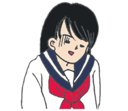 sailor suit japanese school girl sticker sticker #9082682
