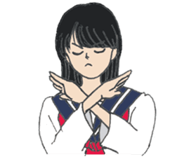 sailor suit japanese school girl sticker sticker #9082684