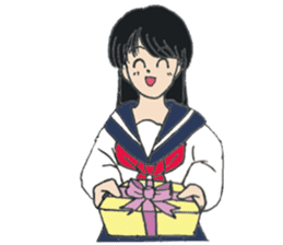 sailor suit japanese school girl sticker sticker #9082691