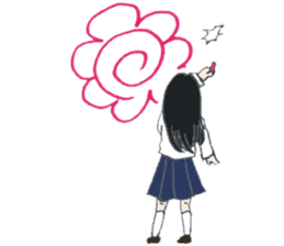 sailor suit japanese school girl sticker sticker #9082693