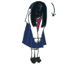 sailor suit japanese school girl sticker sticker #9082696