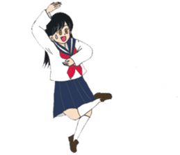 sailor suit japanese school girl sticker sticker #9082697