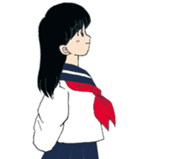 sailor suit japanese school girl sticker sticker #9082698