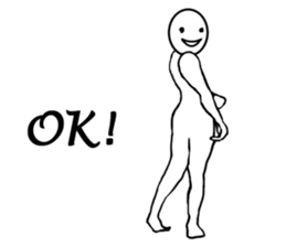 round faced character sticker #9083470