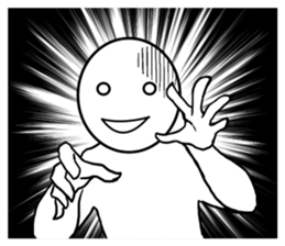 round faced character sticker #9083481