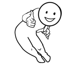 round faced character sticker #9083487