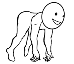 round faced character sticker #9083492