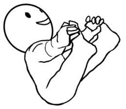 round faced character sticker #9083493