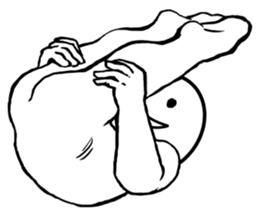 round faced character sticker #9083494