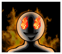 round faced character sticker #9083500