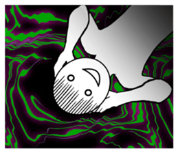 round faced character sticker #9083501