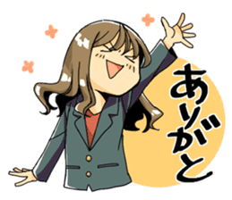 Answer of female office worker Sachiko sticker #9084104