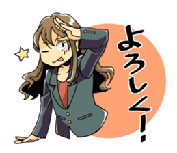 Answer of female office worker Sachiko sticker #9084141