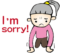 Happy Ponytail Girl 2 sticker #9084265